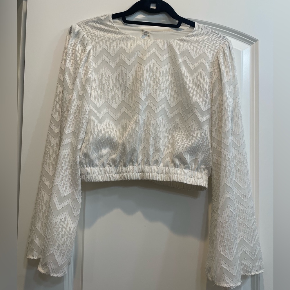 Wayf White Crop Top
